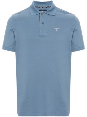 Pledas medvilninis polo marškinėliai Barbour mėlyna