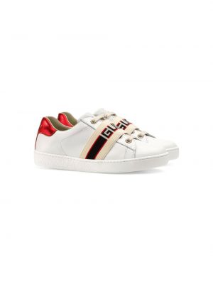 Stripete sneakers for jenter Gucci Kids hvit