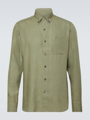 Camicia in lyocell Tom Ford verde
