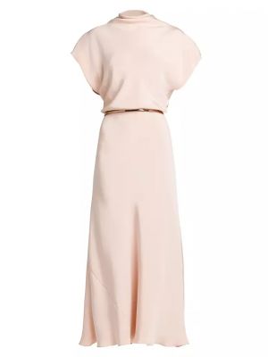 Шелковое платье макси Marrocaine с поясом Giorgio Armani, pink gold