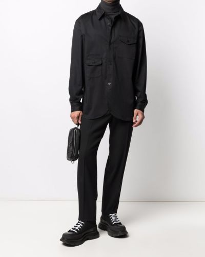 Camisa con bolsillos Han Kjøbenhavn negro