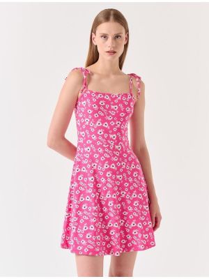 Rochie mini cu model floral cu imagine Jimmy Key roz