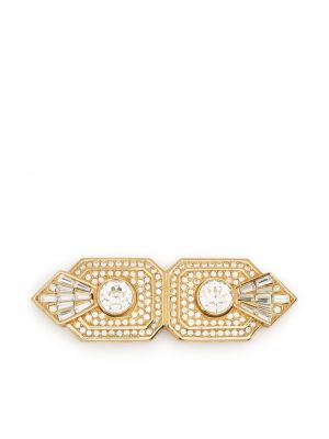 Broška s kristali Christian Dior zlata