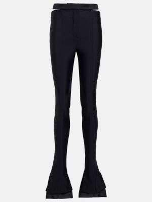Παντελόνι με ίσιο πόδι με ψηλή μέση Mugler μαύρο