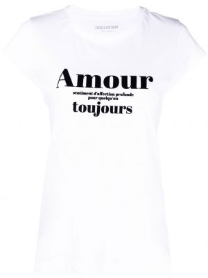 T-shirt skinny con stampa Zadig&voltaire bianco