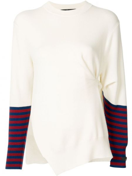 Jersey a rayas de tela jersey asimétrico Rokh blanco