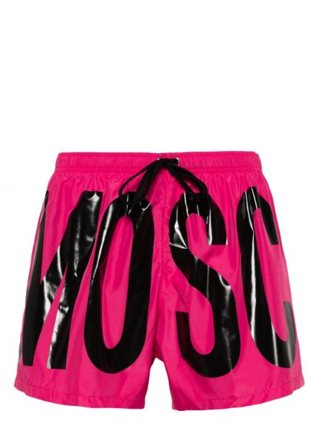 Shorts à imprimé Moschino rose