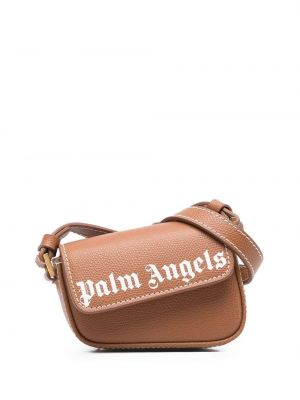 Чанта през рамо с принт Palm Angels кафяво
