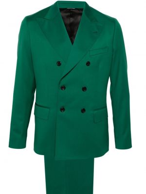 Volnena ukrojena obleka Reveres 1949 zelena