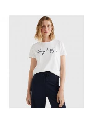 Camiseta de algodón con estampado manga corta Tommy Hilfiger