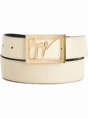 Leder gürtel mit schnalle Giuseppe Zanotti beige