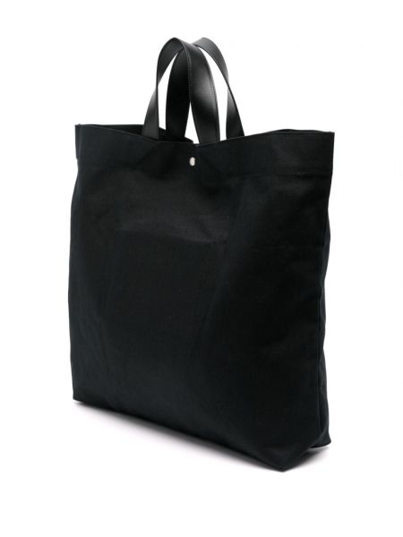 Shopper kabelka s potiskem Jil Sander černá