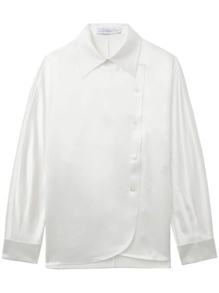 Μεταξωτό πουκάμισο Louis Shengtao Chen λευκό