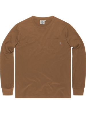 Рубашка с длинным рукавом с карманами ретро Vintage Industries коричневая