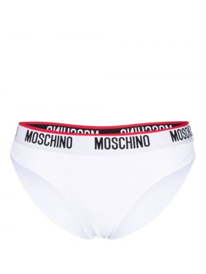 Bikini aus baumwoll Moschino weiß