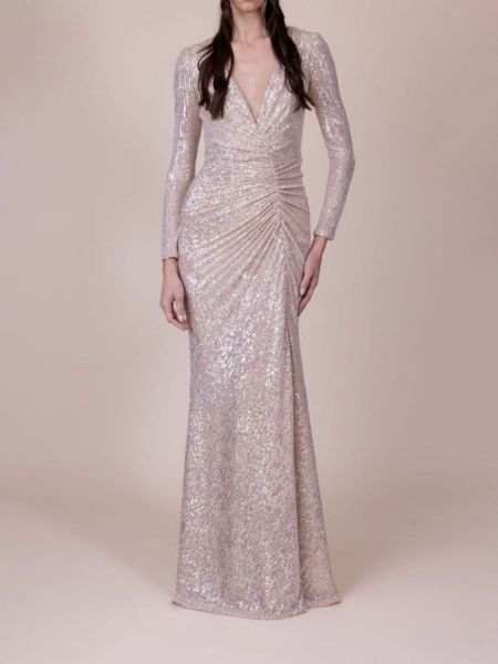 Sukienka wieczorowa Reem Acra złota