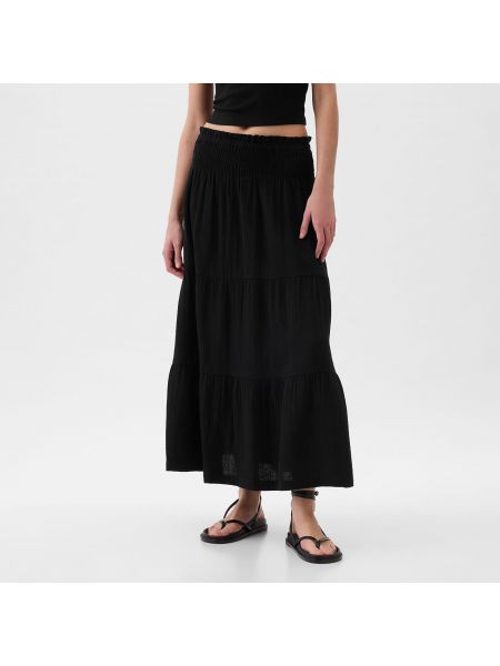 Mušelínové dlouhá sukně Gap černé