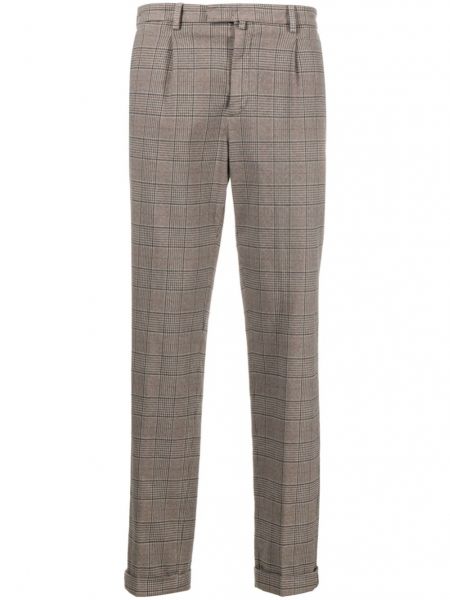 Pantaloni di cotone a quadri Briglia 1949 marrone