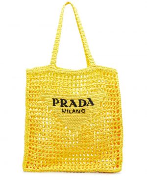 Borsa shopper Prada Pre-owned giallo