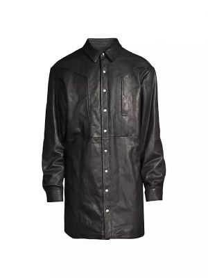 Кожаная куртка Rick Owens черная