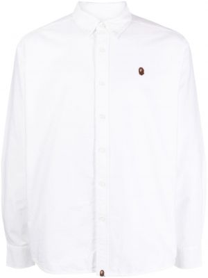 Βαμβακερό πουκάμισο A Bathing Ape® λευκό