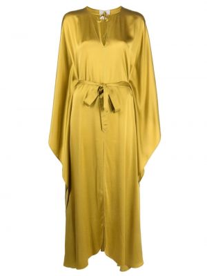 Jedwabna sukienka Forte Forte żółta