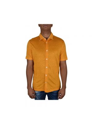 Pomarańczowa lniana koszula Loro Piana