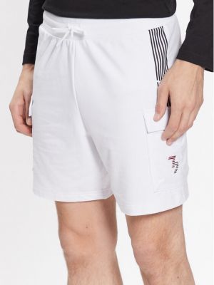 Pantaloncini sportivi Ea7 Emporio Armani bianco