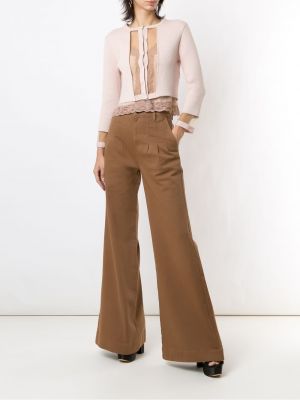 Spodnie z kieszeniami Andrea Bogosian brązowe