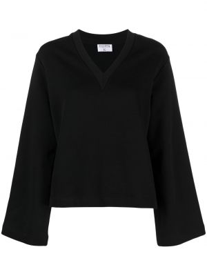 Sweatshirt mit v-ausschnitt Filippa K schwarz