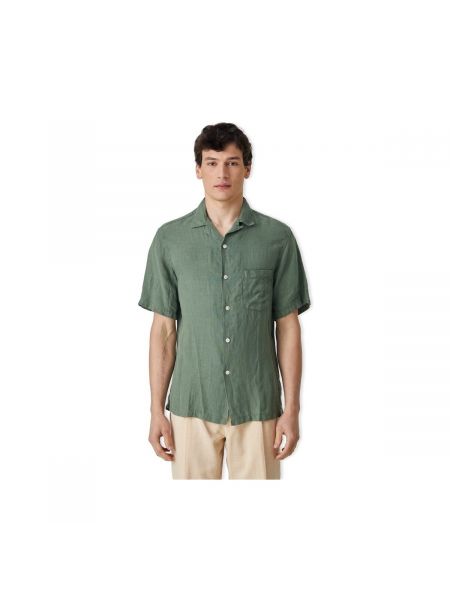 Lanena košulja sa dugačkim rukavima od flanela Portuguese Flannel zelena