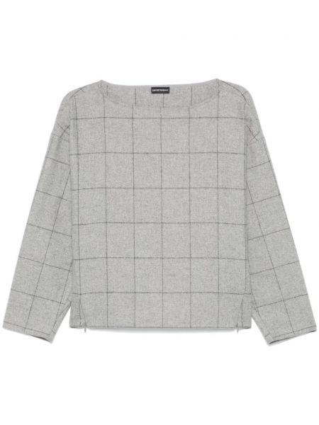 Ternet lang sweater Emporio Armani grå