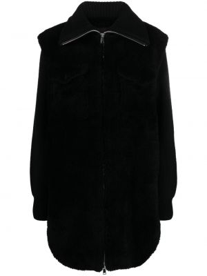 Palton de blană Yves Salomon negru