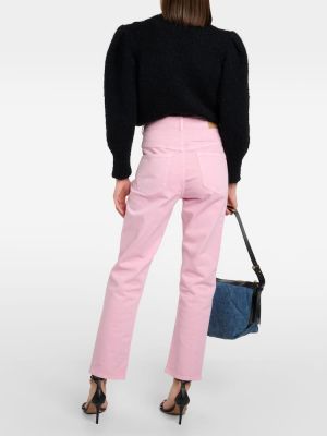 Jeansy skinny slim fit Isabel Marant różowe