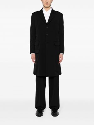 Manteau en laine Yohji Yamamoto noir