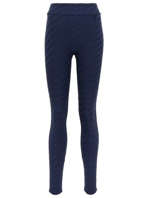 Спортни панталони с висока талия Fendi синьо