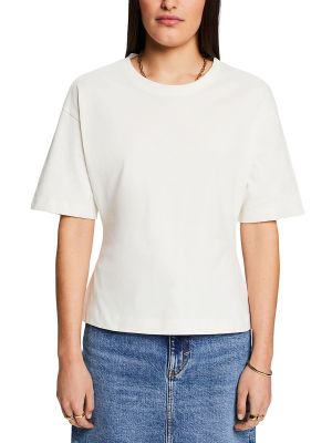 Camiseta de algodón Esprit Collection blanco