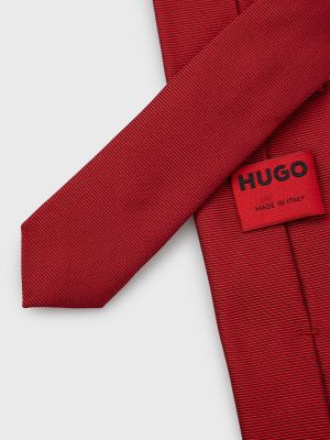 Jedwabny krawat Hugo czerwony