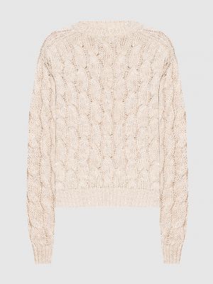 Бежевий светр з паєтками Brunello Cucinelli