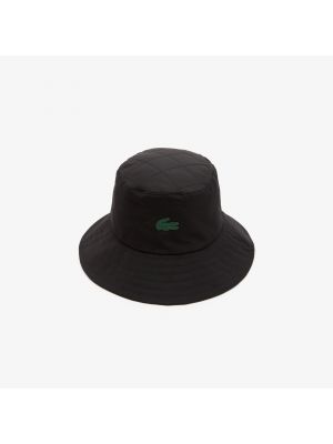 Nylonowy kapelusz Lacoste czarny