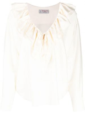 Копринена блуза Alberto Biani бяло