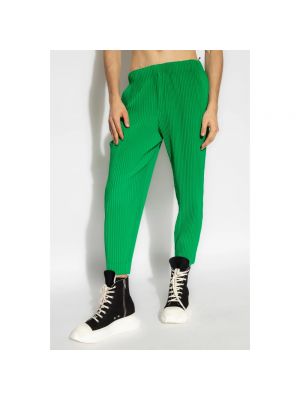 Pantalones plisados Issey Miyake verde