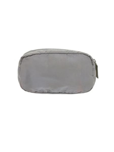 Bolso clutch de nailon Prada Vintage gris