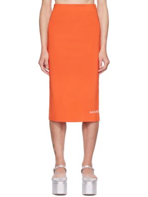 Оранжевая юбка-миди 'The Tube' Marc Jacobs