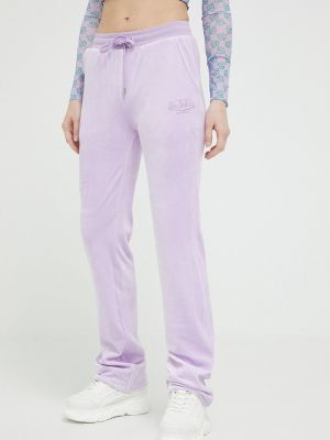 Sportovní kalhoty s aplikacemi Von Dutch fialové