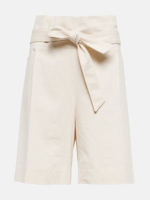 Bavlnené šortky s vysokým pásom Totême béžová