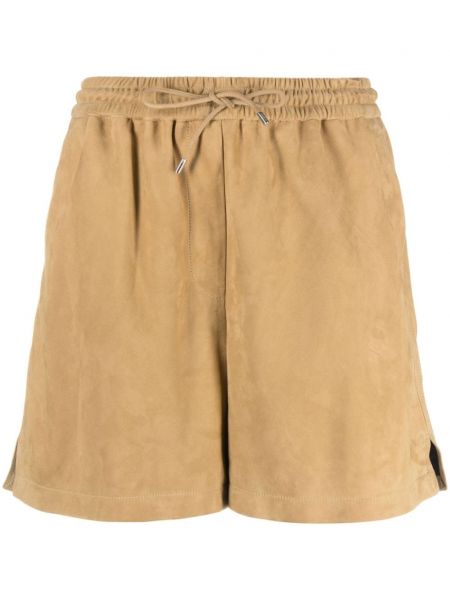 Shorts en cuir Loewe beige