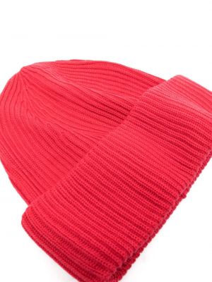 Merinowolle mütze Roberto Collina rot