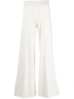 Kašmírové kalhoty Lisa Yang bílé