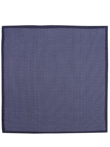Шелковый платок с принтом Boss синий